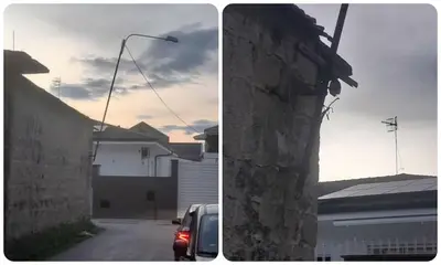 Lampione pericolante