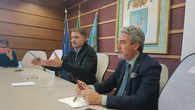Giorgio Magliocca durante la conferenza stampa in Provincia