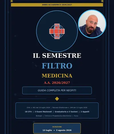 Il manuale sul Semestre filtro Medicina