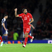 Ricardo Rodriguez esulta dopo il gol in Scozia Svizzera